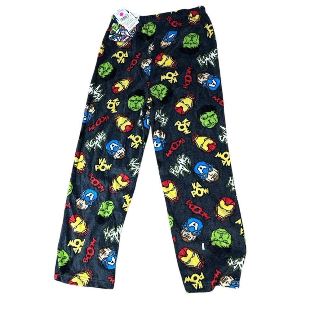 Marvel Avengers Superhero Print Kids Pajamas - Black Size 10/12 NWT